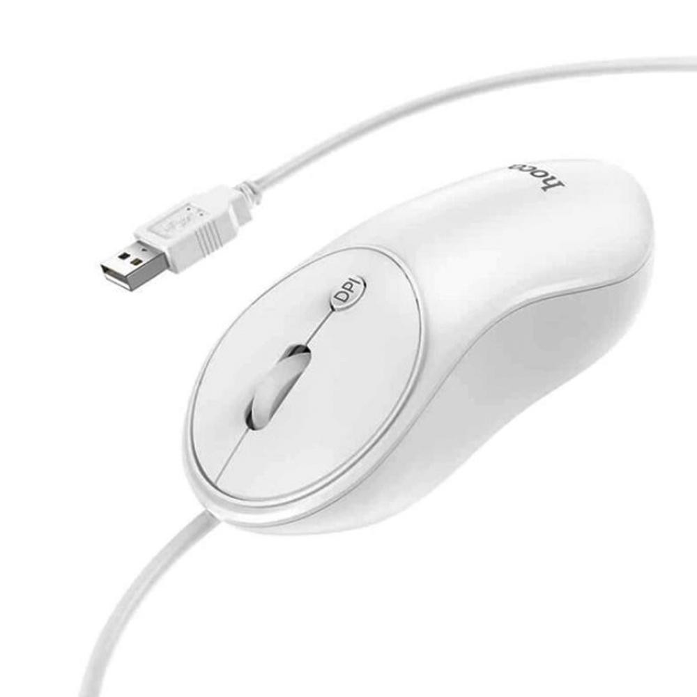 Hoco GM13 Esteem business wired mouse White - зображення 1
