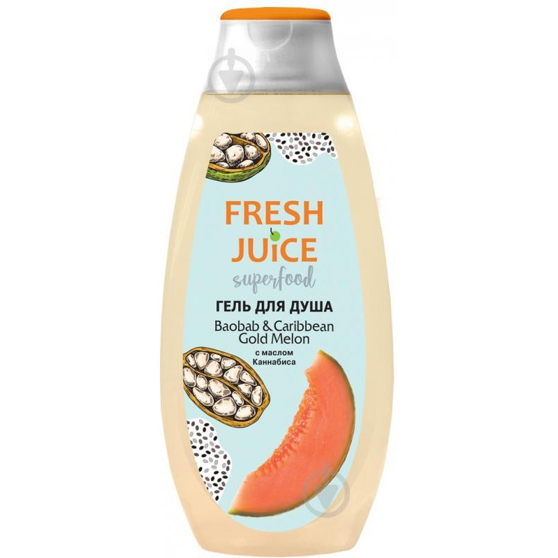 Fresh Juice Гель для душа  Superfood Baobab & Caribbean Gold Melon 400 мл (4823015942266) - зображення 1