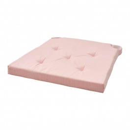 IKEA Подушка на стілець JUSTINA, рожевий/білий, 42/35x40x4 см (205.716.40)