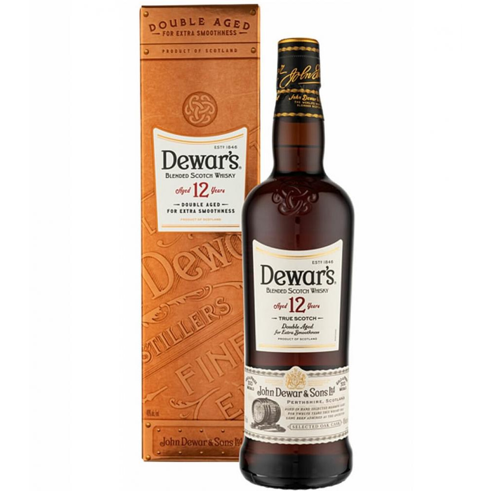 Dewar's Виски Dewar's 12 лет выдержки 0.7 л 40% в подарочной упаковке (5000277002450) - зображення 1