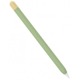 AHASTYLE Two Color Silicone Sleeve for Apple Pencil 2 - Green/Yellow (AHA-01652-GNY)