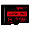Apacer 64 GB microSDXC Class 10 UHS-I R85 + SD adapter AP64GMCSX10U5-R - зображення 2