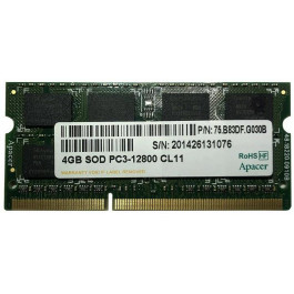 Apacer 4 GB SO-DIMM DDR3 1600 MHz (75.B83DF.G030B)