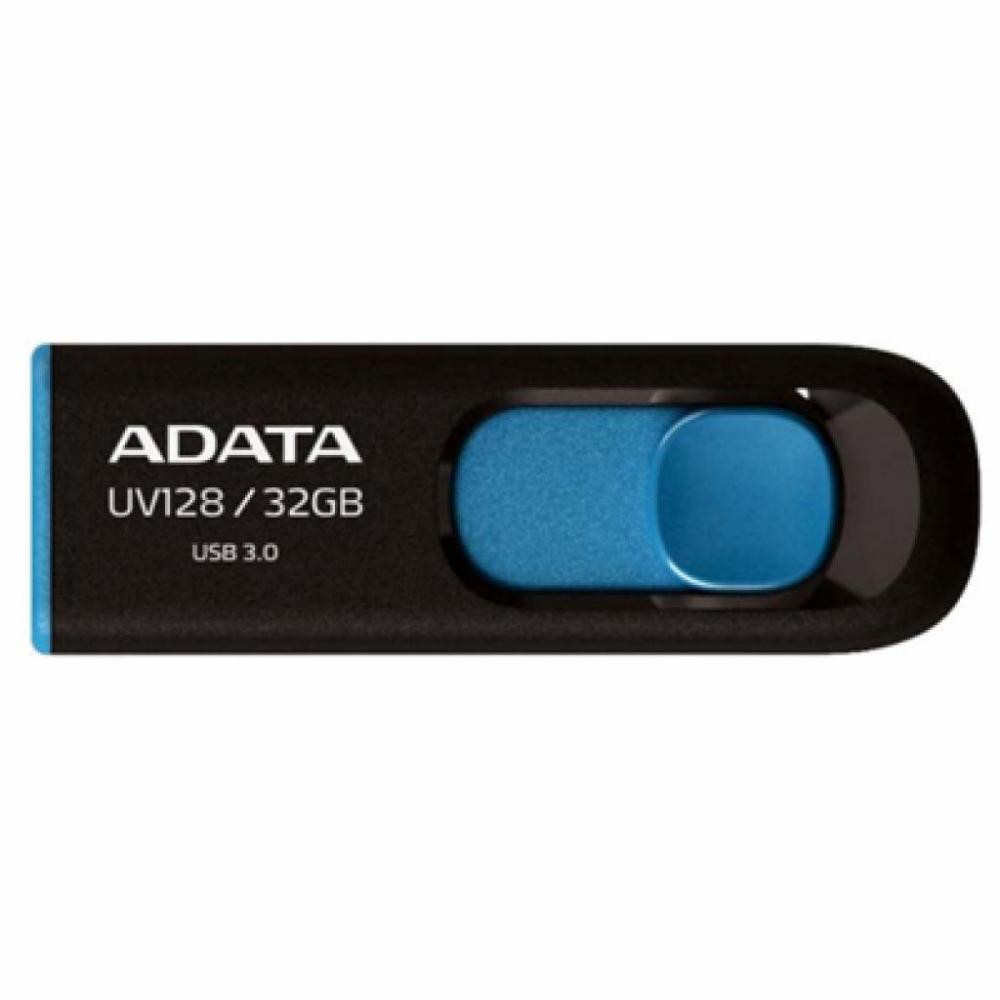 ADATA 32 GB UV128 Black-Blue USB 3.0 (AUV128-32G-RBE) - зображення 1
