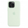 Apple iPhone 15 Pro Max Silicone Case with MagSafe - Soft Mint (MWNQ3) - зображення 4