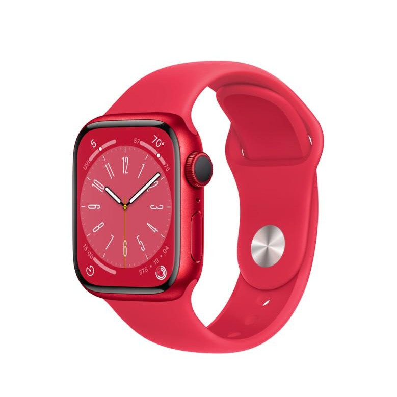 Apple Watch Series 8 GPS + Cellular 45mm PRODUCT RED Alu. Case w. PRODUCT RED S. Band M/L (MNVU3) - зображення 1