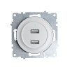 OneKeyElectro Florence USB двойная с подсветкой белый (1E10351300) - зображення 1