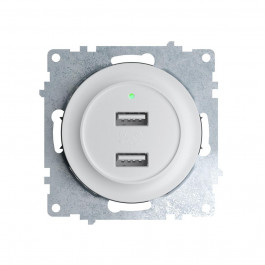 OneKeyElectro Florence USB двойная с подсветкой белый (1E10351300)