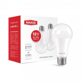 MAXUS LED A60 12W 4100K 220V E27 комплект 2 шт (2-LED-778)