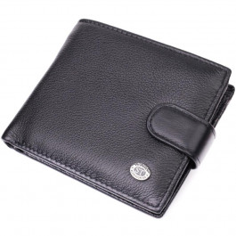 ST Leather Чоловіче портмоне з натуральної шкіри чорне  22487