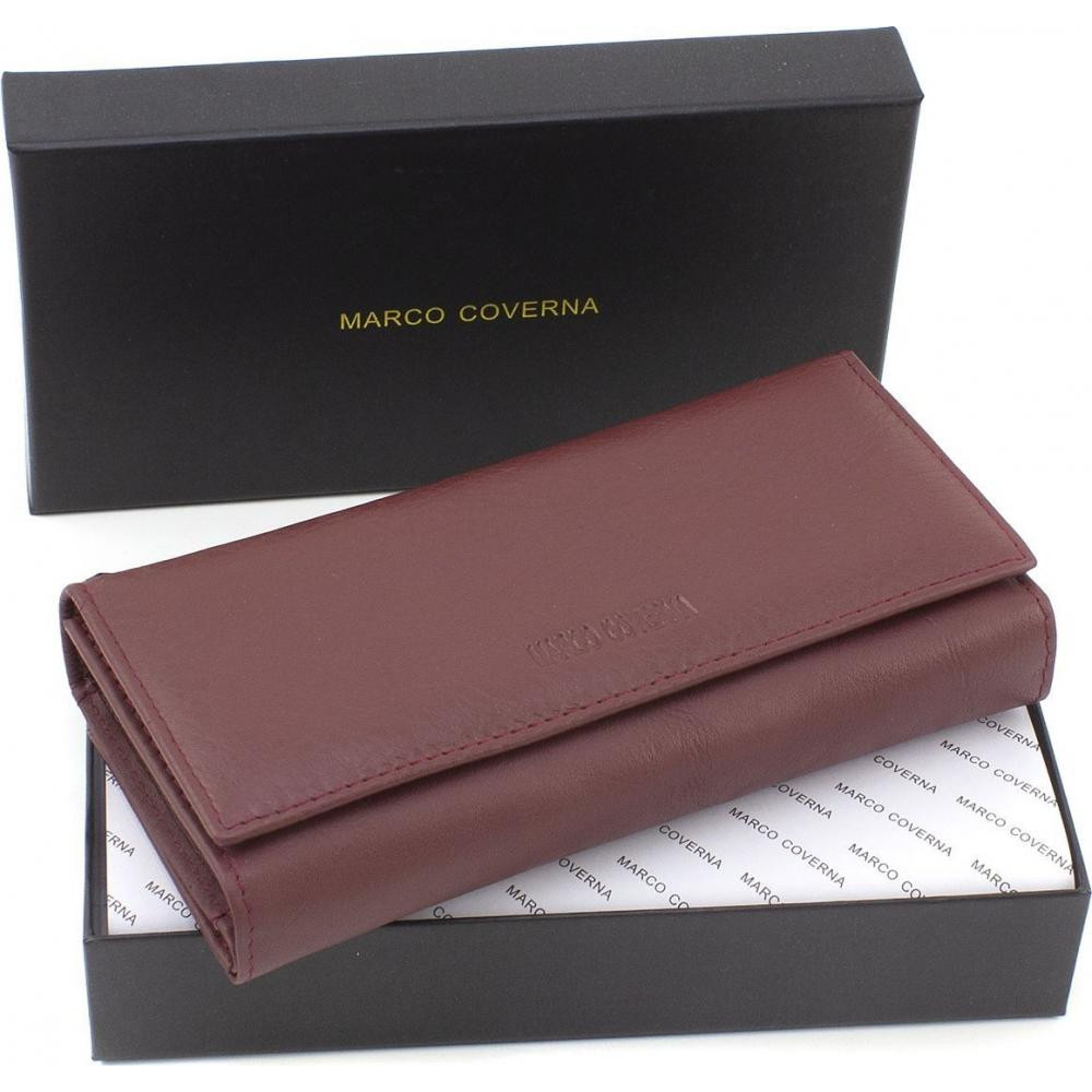 Marco Coverna Шкіряний жіночий гаманець бордового кольору  MA246 Bordo - зображення 1