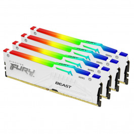 Kingston FURY 128 GB (4x32GB) DDR5 5200 MHz Beast White RGB (KF552C40BWAK4-128)