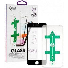 Krazi Защитное стекло Eazy EZFT01 с установочной рамкой для iPhone 7/8 Black (79686)