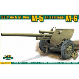 ACE Американская 3-дюймовая протитанковая пушка на лафете M6 поздний вариант (72531)