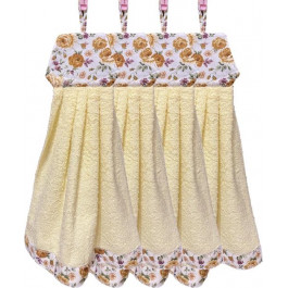 Zastelli Набір махрових рушників  Сукня з квітами для кухні 34x50 см Жовті х 4 шт (2100000284085)