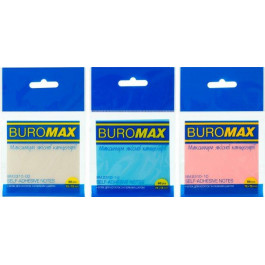 BuroMax Набір прозорих стікерів для нотаток із клейким шаром пластикові  75x75 мм 50 аркушів x 3 упаковки Ас