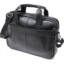 Vintage Ділова шкіряна чоловіча сумка для ноутбука в чорному кольорі  (20680)