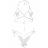 Leg Avenue Open cup bra and pearl panty White (SO9155) - зображення 6
