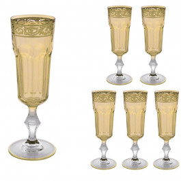 LORA Набір келихів для шампанського  Арію Амбер 165 мл 6 шт (H60-029)