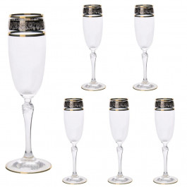 LORA Набір келихів для шампанського  Наталі 170 мл 6 шт (H50-026-6)