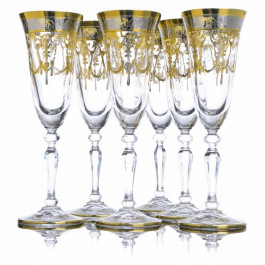 LORA Набір келихів для шампанського  Модена 135 мл 6 шт (H70-011)