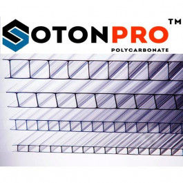 SOTON Полікарбонат стільниковий  Pro 4 мм 2000х1050 мм прозорий
