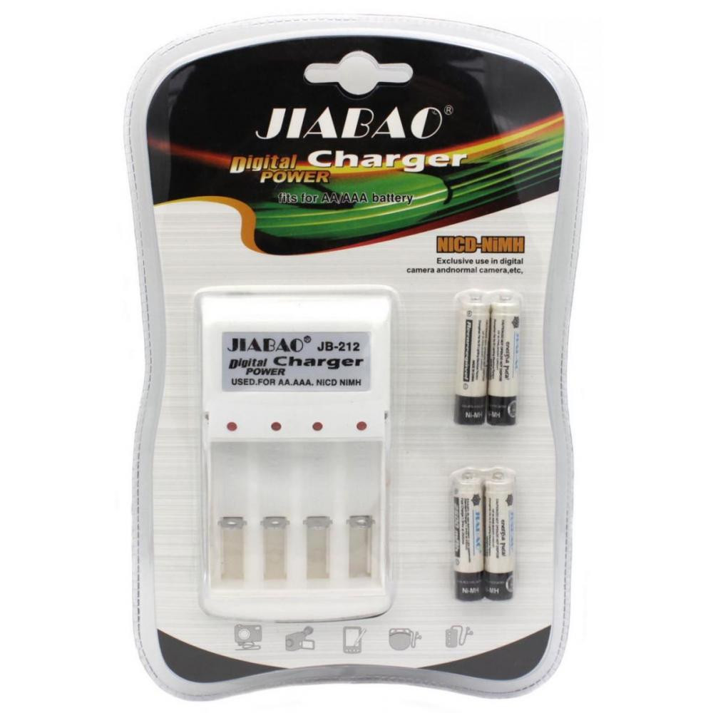 X-Balog Зарядний пристрій з акумуляторами ААА (4 шт) Jiabao Digital Charger JB-212 - зображення 1
