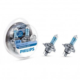 Philips WhiteVision ultra +60% H4 4200K 12342WVUSM 2 шт.