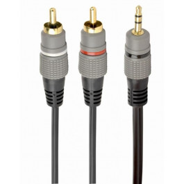 Cablexpert CCA-352-2.5M аудио 3.5мм - 2RCA 2.5м Gray/Black