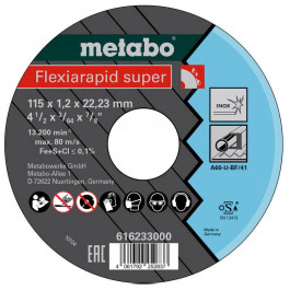 Metabo Flexiarapid super 115x1,2x22,23 мм Inox, TF 41 (616233000)