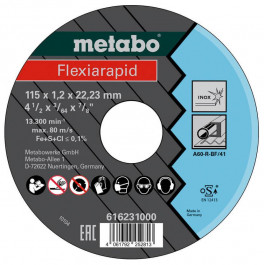 Metabo Flexiarapid 115x1,2x22,23 мм Inox, TF 41 (616231000)