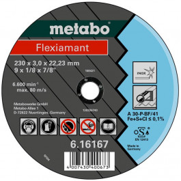 Metabo Flexiamant A 30-P, 180x3,0, нержавеющая сталь (616163000)