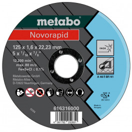 Metabo Novorapid 125x1,6x22,23 Inox, TF 41 (616316000)
