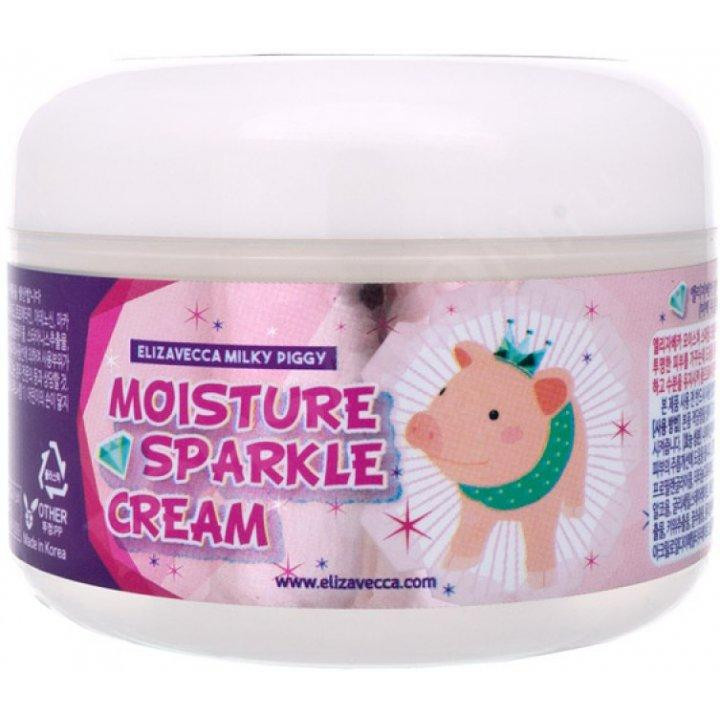 Elizavecca Крем для лица увлажняющий  Face Care Milky Piggy Moisture Sparkle Cream с эффектом сияния, 100 г (88 - зображення 1