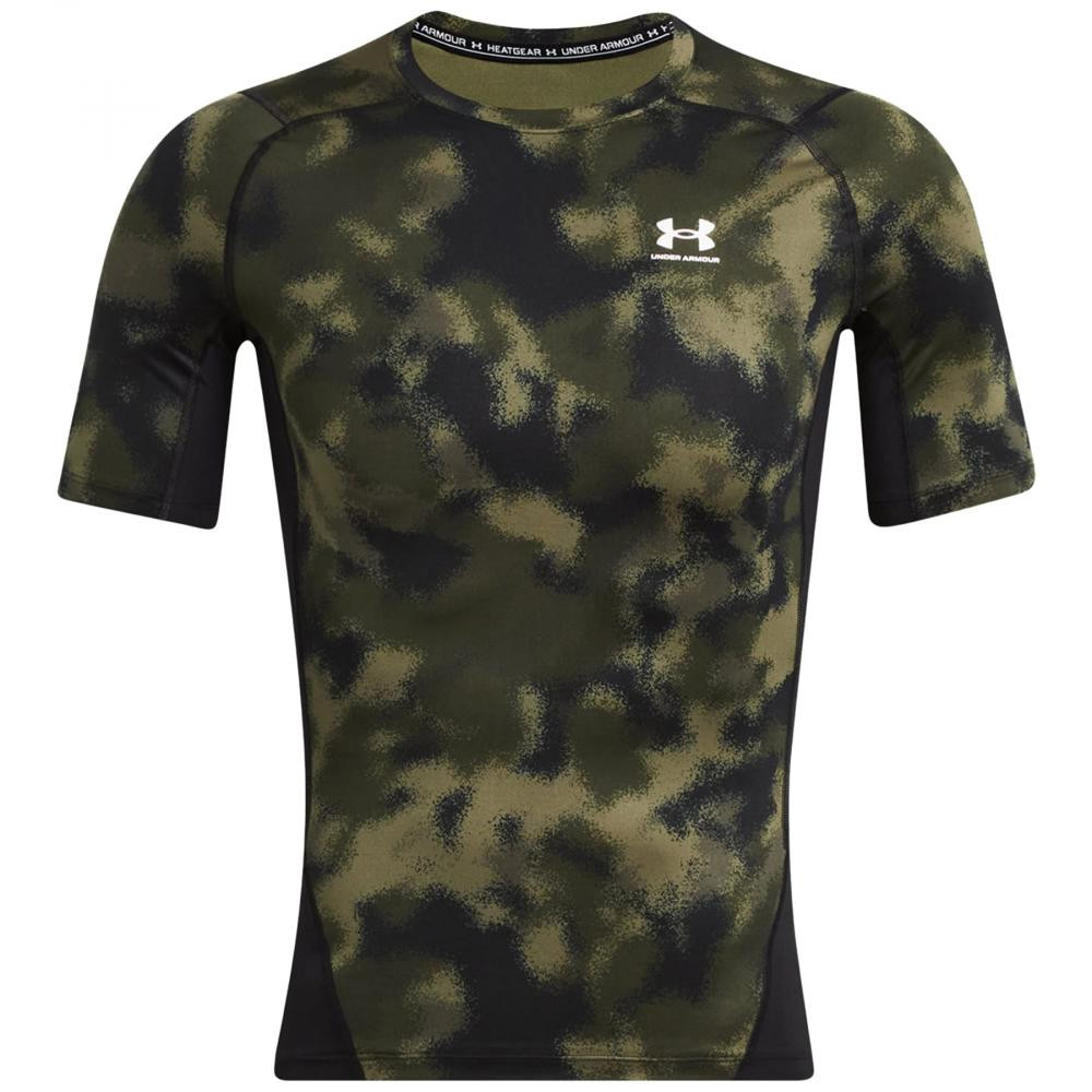 Under Armour Термоактивна футболка  HeatGear Printed - Marine OD Green/White XL - зображення 1