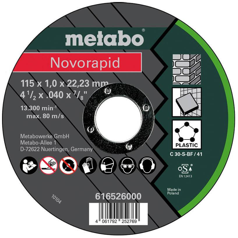 Metabo Novorapid 115x1,0x22,2 мм, TF41 (616526000) - зображення 1