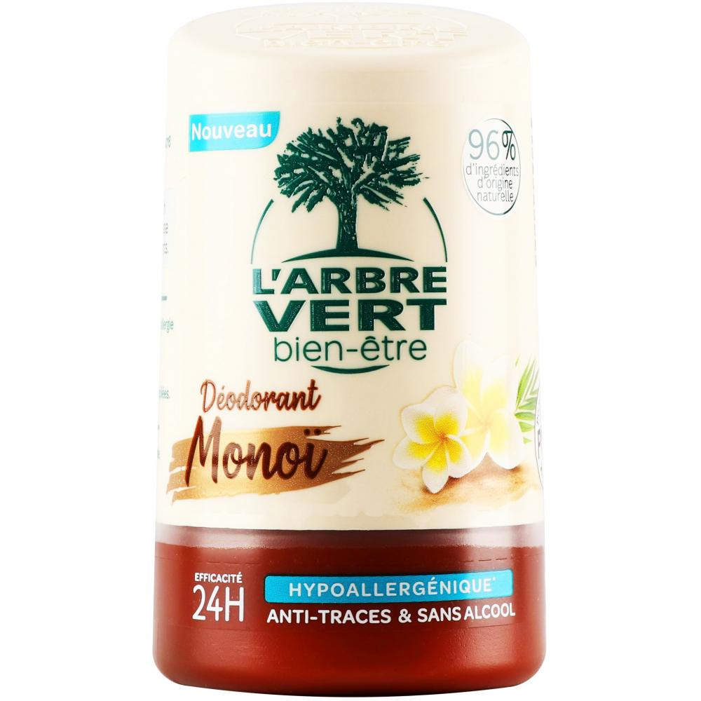 L'Arbre Vert Дезодорант  Monoi з кокосовою олією та екстрактом квітів тіаре 50 мл (3450601043871) - зображення 1