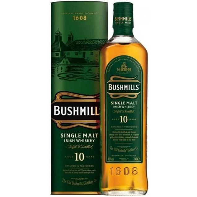 Bushmills Виски Single Malt 10 лет выдержки 0.7 л 40% (5055966820037) - зображення 1