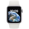 Apple Watch SE 2 GPS 40mm Silver Aluminum Case with White Sport Band - M/L (MNTC3) - зображення 2
