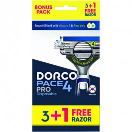 Dorco Бритвы одноразовые  Pace 4 Pro для мужчин 4 лезвия 4 шт (8801038598239)