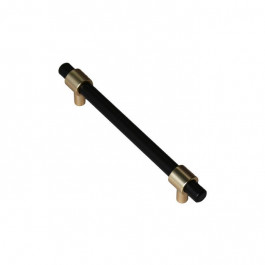 Kerron Меблева ручка скоба  128 мм S-3411-128 MBN-MGN чорний/золото