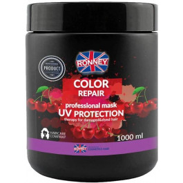 Ronney Маска  Color Repair Cherry Захист кольору для фарбованого волосся з UV фільтром 1000 мл (50605891558