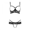 Passion SARIA SET WITH OPEN BRA black S/M Exclusive (PS25002) - зображення 5