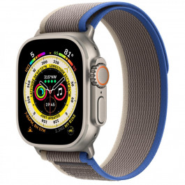 Apple Watch Ultra GPS + Cellular 49mm Titanium Case with Blue/Gray Trail Loop - M/L (MQF33/MQEJ3/MQFV3)