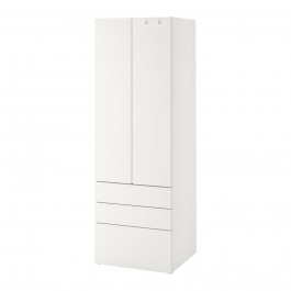 IKEA SMASTAD / PLATSA(694.262.08) гардероб, білий білий / з 3 ящиками