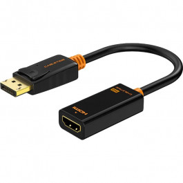 Cabletime DisplayPort to HDMI 0.2m v2.0 Black (CP22B)