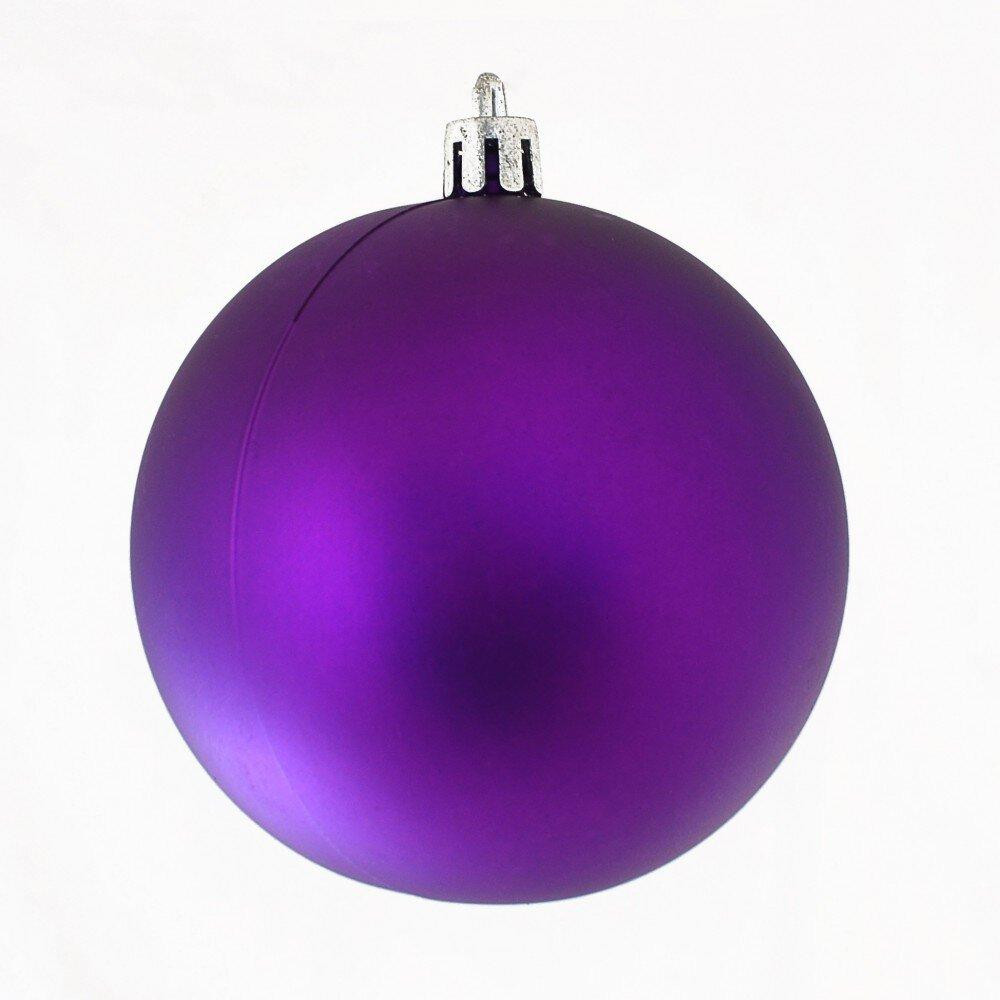 YES! Fun Новогодняя игрушка на елку Шар  d - 8 см, фиолетовый матовый (973189) - зображення 1
