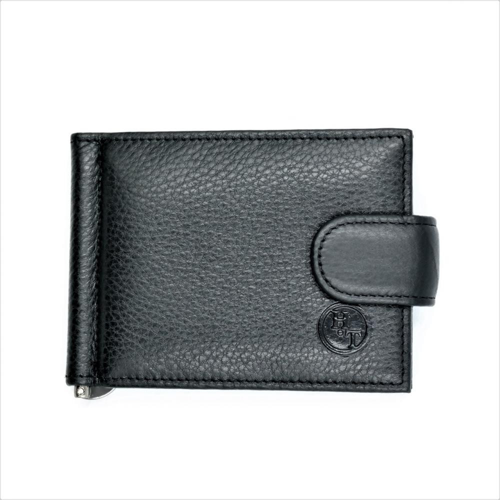 Weatro Чоловічий шкіряний гаманець-затиск  11 х 8 х 1,5 см Чорний wtro-nw-163-33-03 - зображення 1