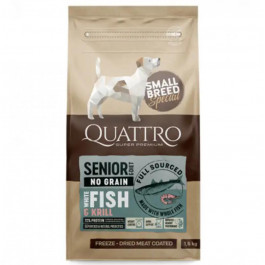 Quattro Senior&Diet White fish and krill Small Breed 1,5 кг (4770107253895)
