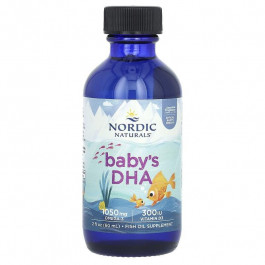 Nordic Naturals Рідкий риб&#039;ячий жир для дітей + Д3, Baby&#039;s DHA, , 60 мл